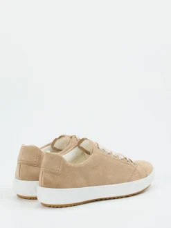 Ara – Sneaker aus Veloursleder in Beige