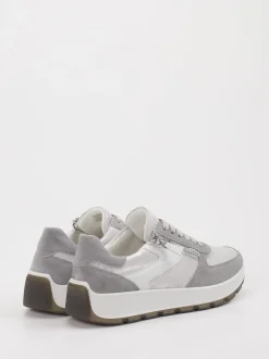 Ara – Sneaker aus Veloursleder Hellgrau