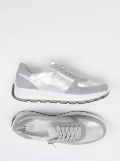Ara – Sneaker aus Veloursleder Hellgrau