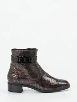 Ara – Stiefelette aus geprägtem Leder in Braun