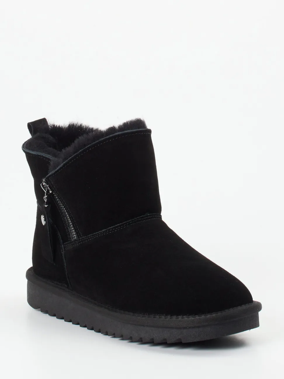 Ara – Stiefelette aus Veloursleder schwarz