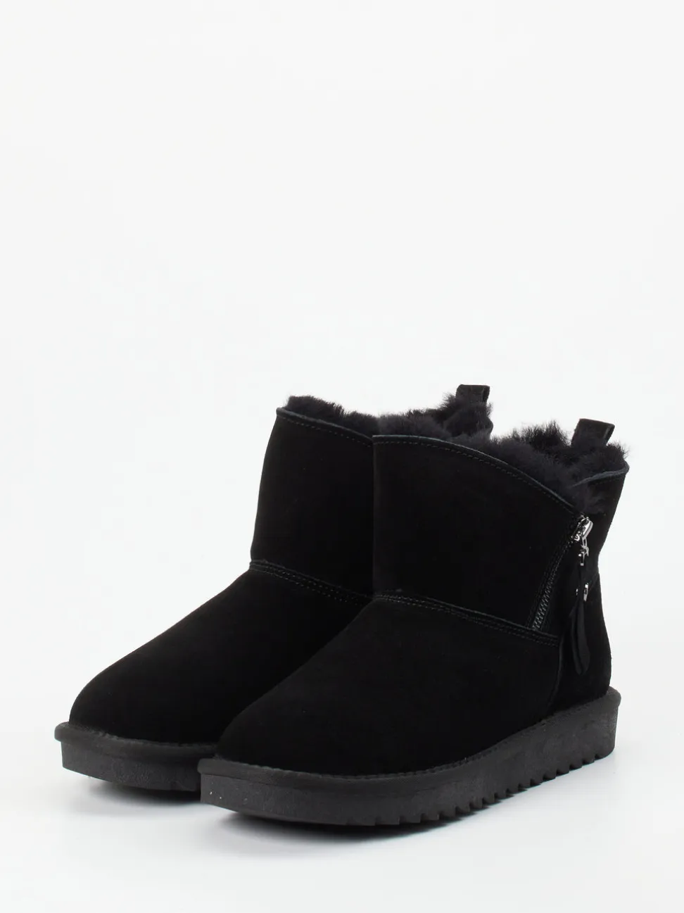 Ara – Stiefelette aus Veloursleder schwarz
