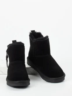 Ara – Stiefelette aus Veloursleder schwarz