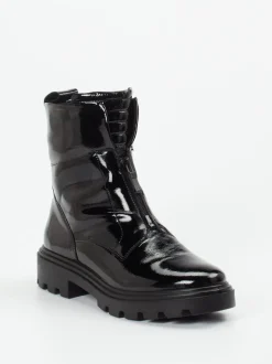 Ara – Stiefeletten aus Lackleder schwarz glänzend