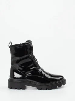 Ara – Stiefeletten aus Lackleder schwarz glänzend