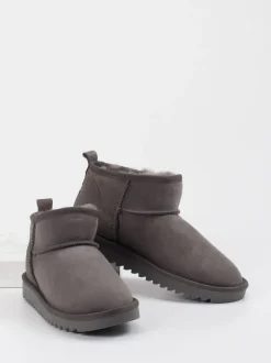 Ara – Stiefeletten aus Veloursleder in Grau