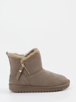 Ara – Stiefeletten aus Veloursleder in Taupe
