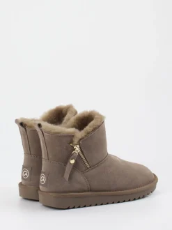 Ara – Stiefeletten aus Veloursleder in Taupe