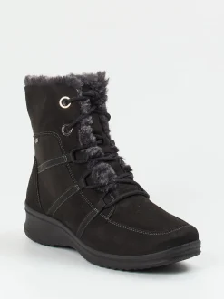 Ara – Winterboots aus Veloursleder in Schwarz