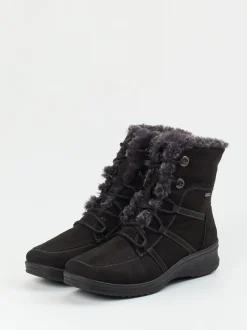 Ara – Winterboots aus Veloursleder in Schwarz