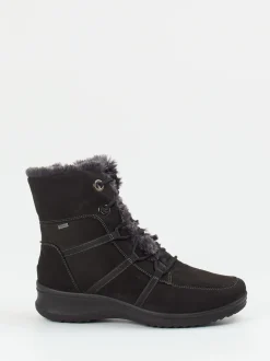 Ara – Winterboots aus Veloursleder in Schwarz