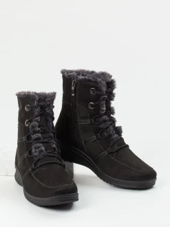 Ara – Winterboots aus Veloursleder in Schwarz