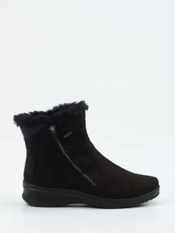 Ara – Winterboots aus Veloursleder schwarz
