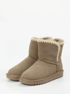 Ara – Winter-Boots aus Veloursleder in Beige