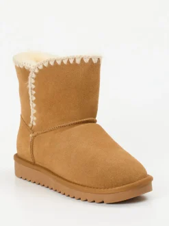 Ara – Winter-Boots aus Veloursleder camelbraun