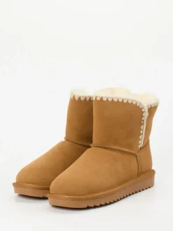 Ara – Winter-Boots aus Veloursleder camelbraun