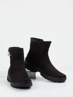 Ara – Winterstiefelette aus Veloursleder Schwarz