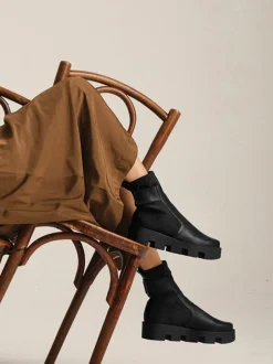 Arche – Chelsea Boots aus Kalbleder Schwarz