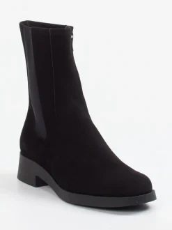 Arche – Chelsea-Stiefelette aus Nubukleder schwarz