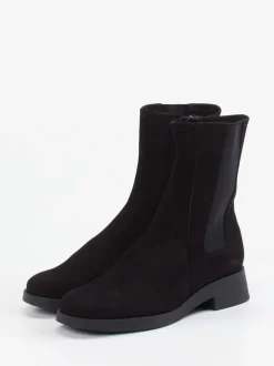 Arche – Chelsea-Stiefelette aus Nubukleder schwarz