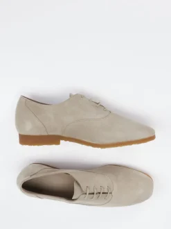 Arche – Derby-Schnürschuh aus Veloursleder beigegrau