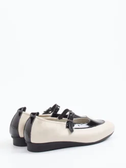 Arche – Mary Jane Ballerinas aus Nubukleder cremeweiß