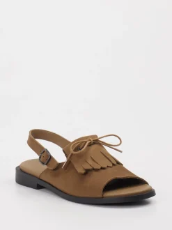 Arche – Slingback-Sandalen aus Leder Cognacbraun