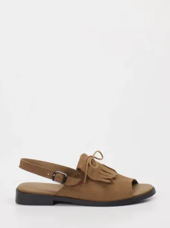 Arche – Slingback-Sandalen aus Leder Cognacbraun