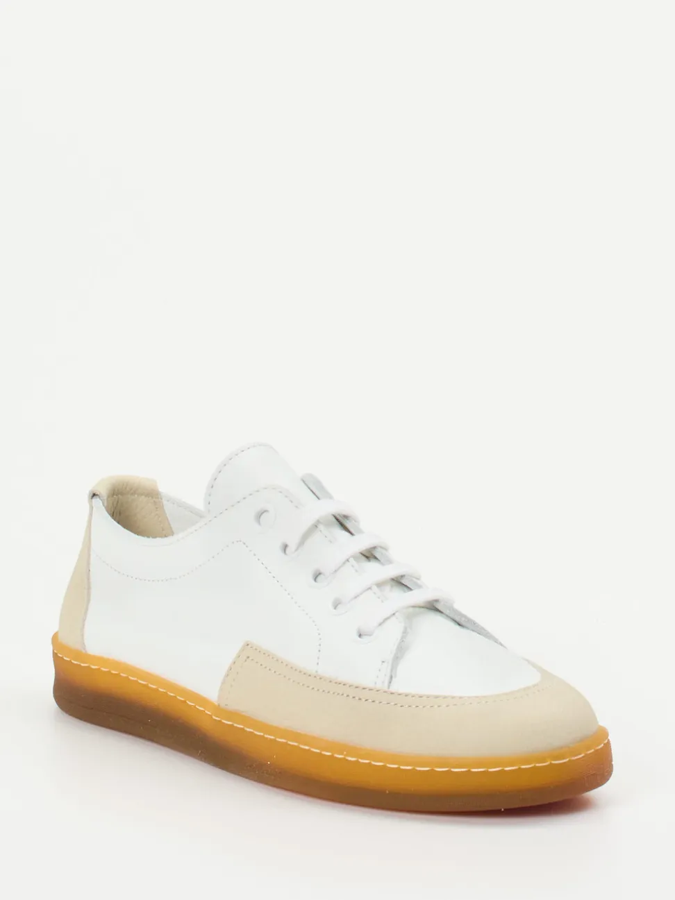 Arche – Sneaker aus Kalbleder in Weiß und Sand