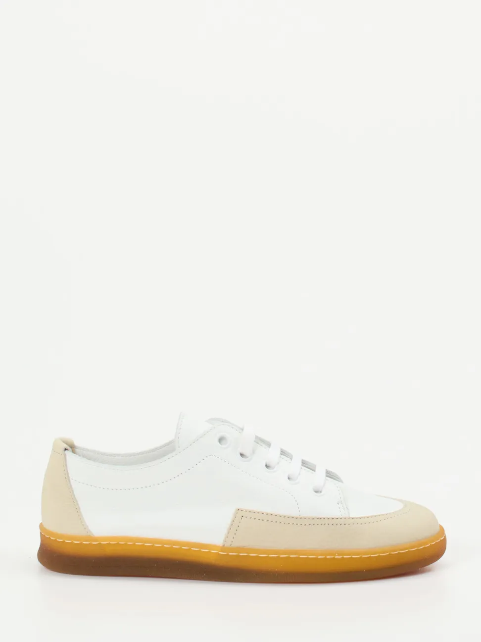 Arche – Sneaker aus Kalbleder in Weiß und Sand
