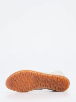 Arche – Stiefelette aus genarbtem Leder cremeweiß