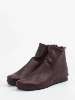Arche – Stiefeletten aus Kalbleder in Bordeauxrot