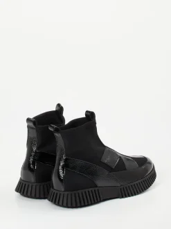 Arche – Stiefeletten aus Lackleder Schwarz
