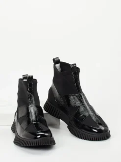 Arche – Stiefeletten aus Lackleder Schwarz
