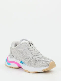 ASH – Chunky Sneaker aus Metallicleder mit Strass