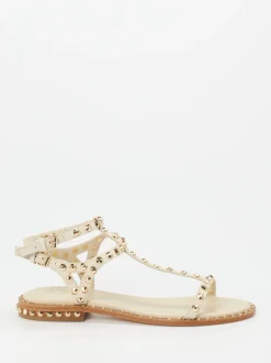 ASH – Riemchensandalen aus Kalbleder mit Goldnieten