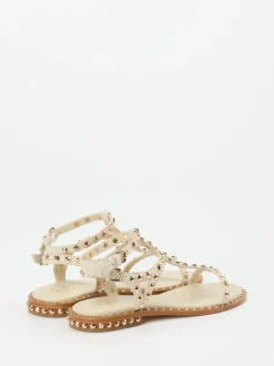 ASH – Riemchensandalen aus Kalbleder mit Goldnieten