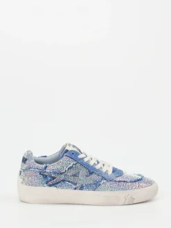 ASH – Sneaker aus Metallic und Denim Himmelblau