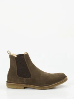Astorflex – Chelsea Boots aus Veloursleder olivbraun