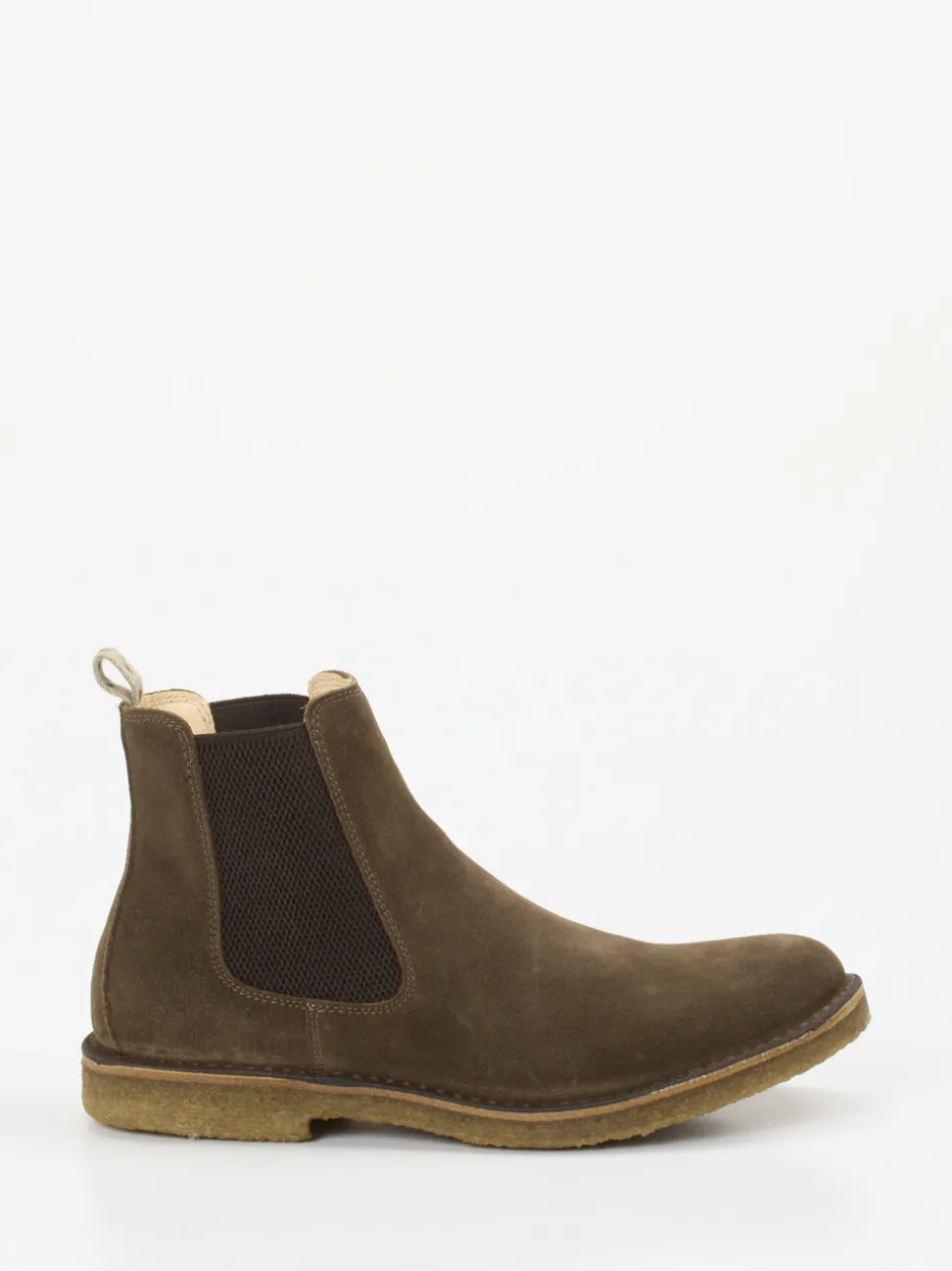 Astorflex – Chelsea Boots aus Veloursleder olivbraun