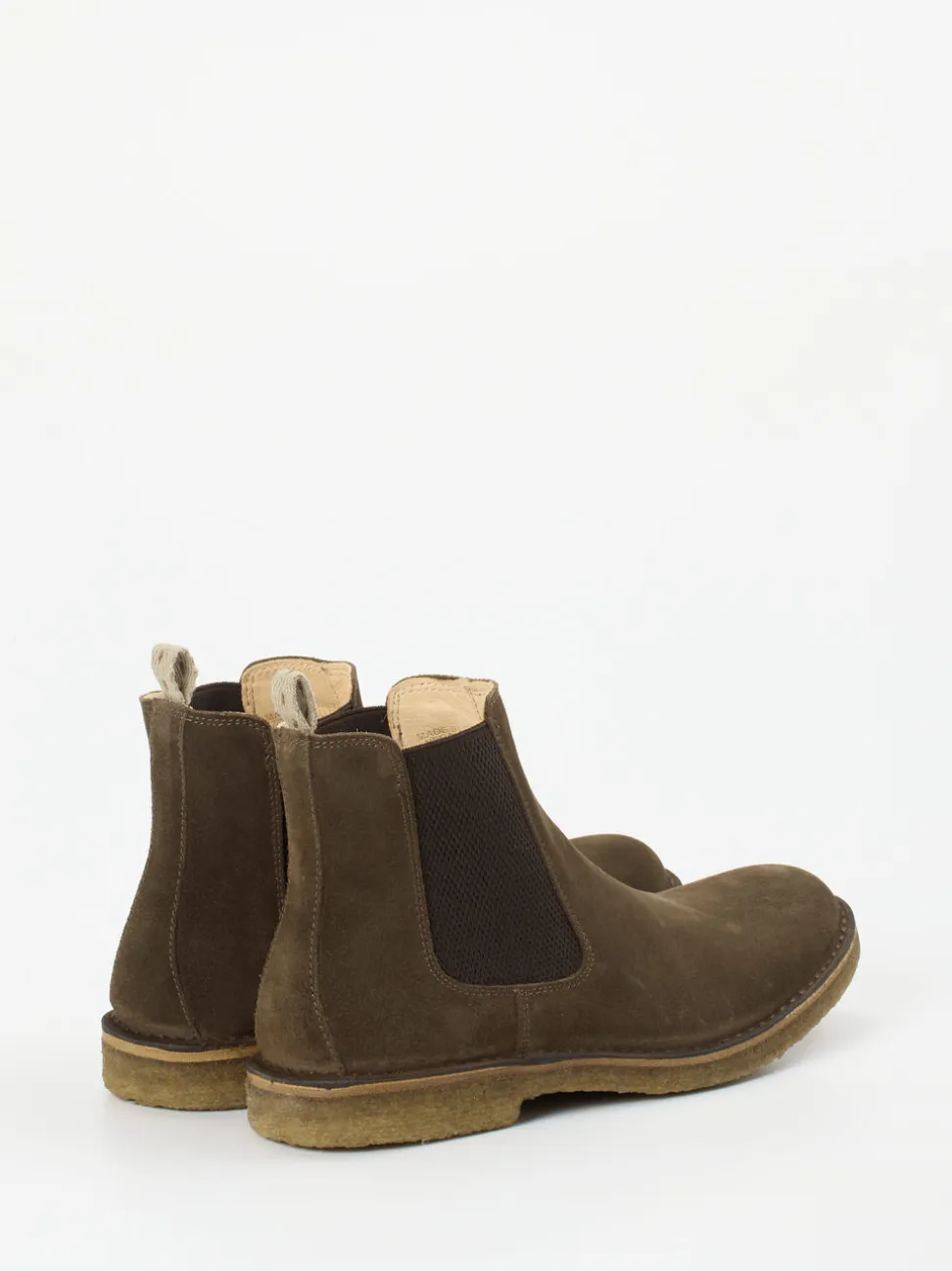 Astorflex – Chelsea Boots aus Veloursleder olivbraun