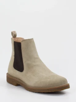 Astorflex – Chelsea Boots aus Veloursleder beigegrau