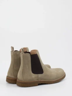 Astorflex – Chelsea Boots aus Veloursleder beigegrau