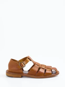 Astorflex – Fischersandalen aus Kalbleder cognacbraun