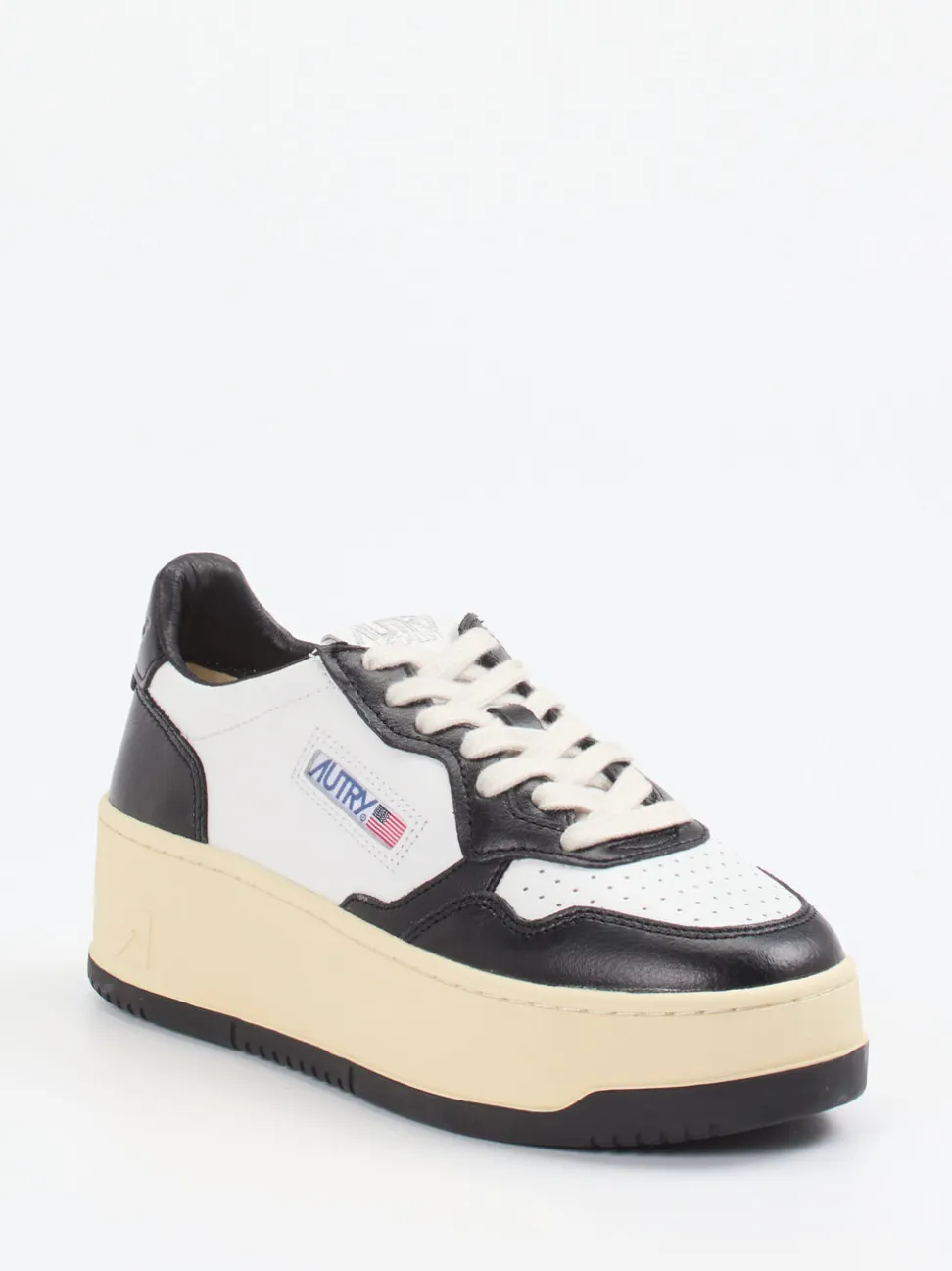 Autry – Plateau-Sneaker aus Leder Weiß