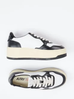 Autry – Plateau-Sneaker aus Leder Weiß