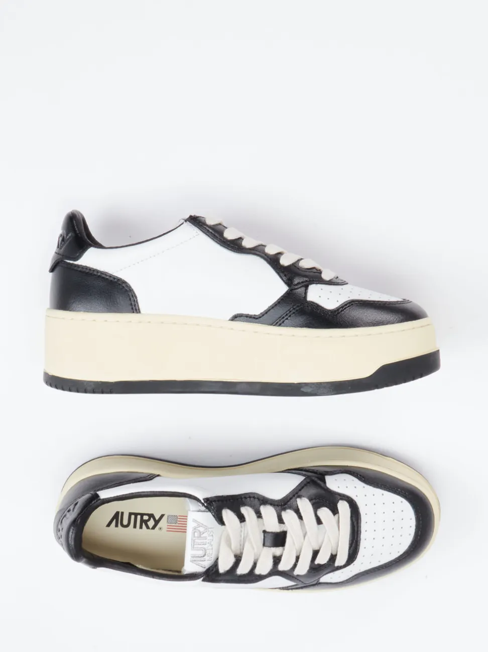 Autry – Plateau-Sneaker aus Leder Weiß