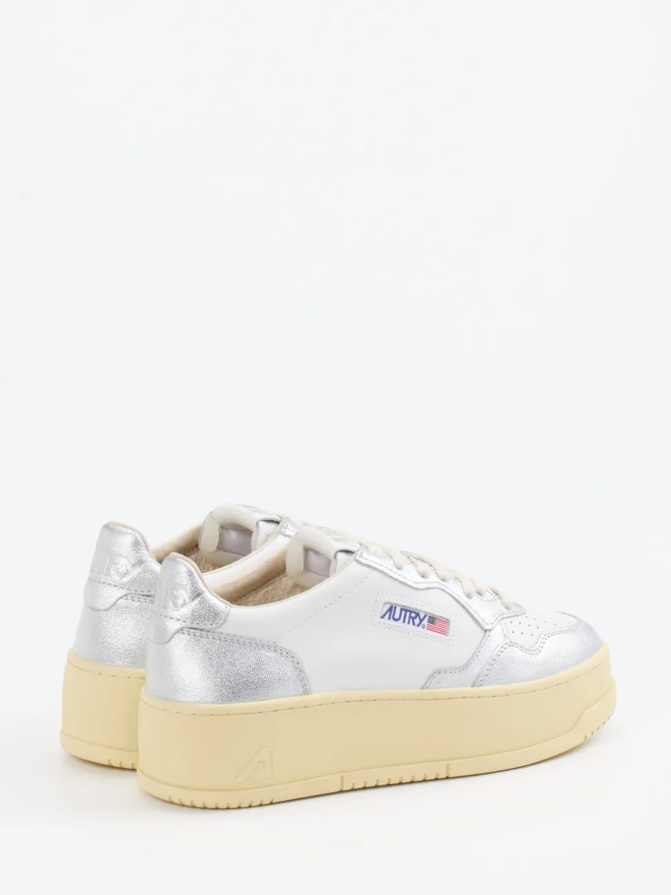 Autry – Plateau-Sneaker aus Leder in Weiß