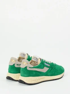 Autry – Retro-Sneaker aus Textil und Veloursleder grün
