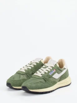 Autry – Retro-Sneaker aus Veloursleder und Nylon oliv